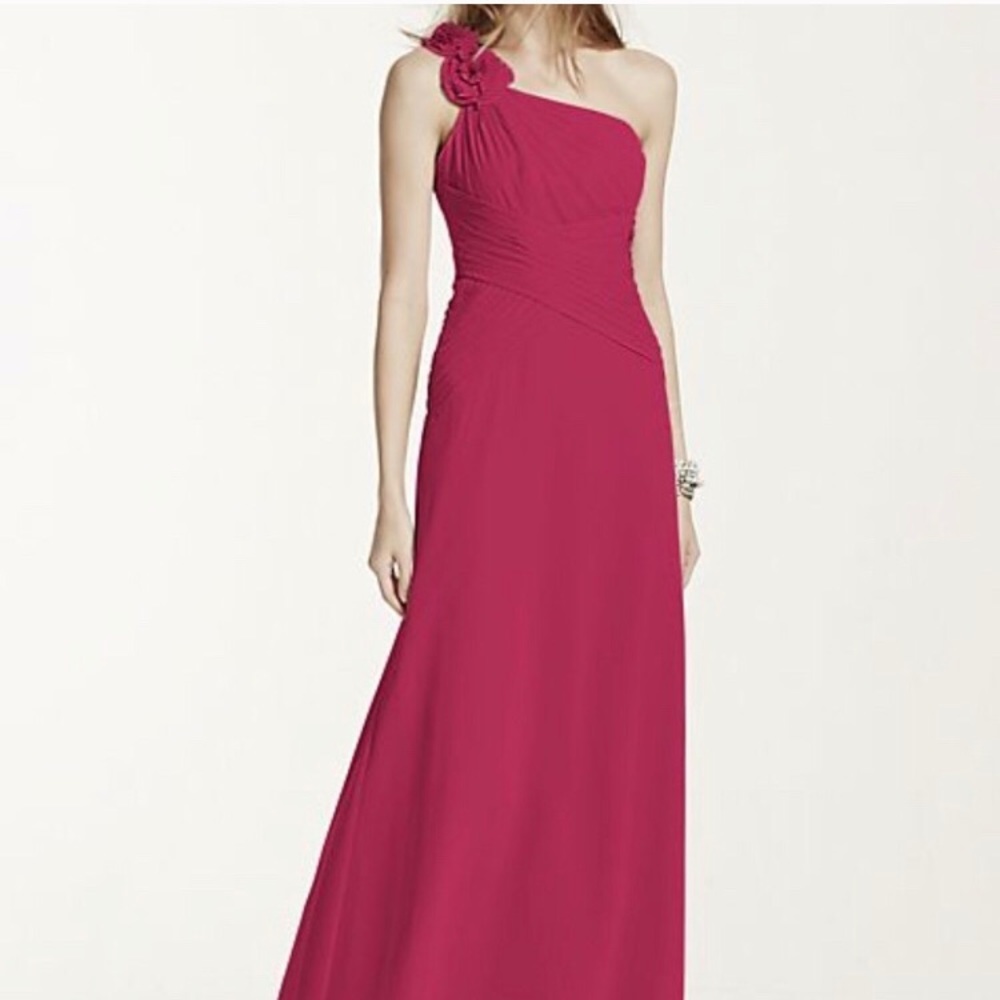 David’s bridal one shoulder dress